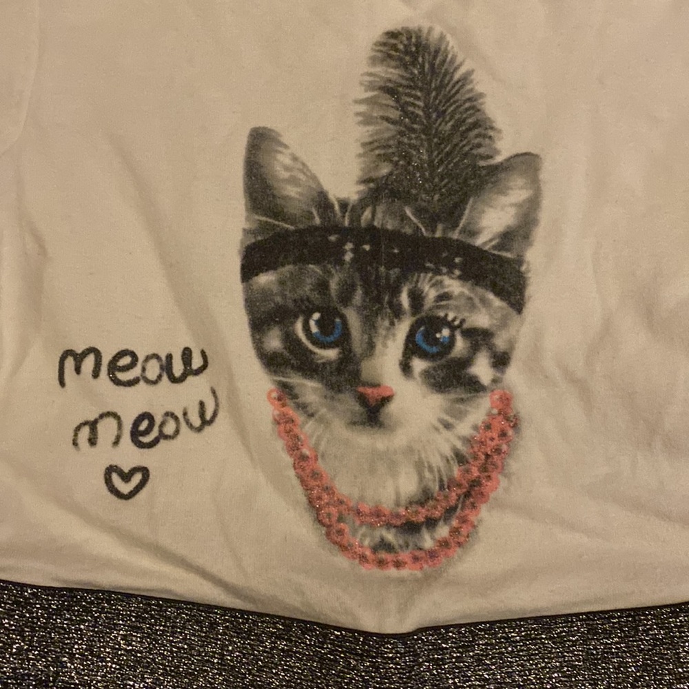 H&M Girls Cute Cat Dress with Tulle Skirt